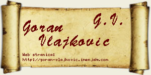 Goran Vlajković vizit kartica